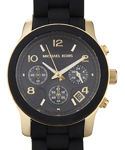 black michael kors watches uk|Michael Kors black silicone watch.